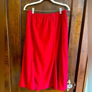 Vintage red suede tulip skirt size Medium